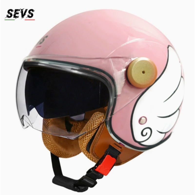 Vintage Open Face Retro Helmet - DOT 인증 오픈 페이스 3/4 오토바이