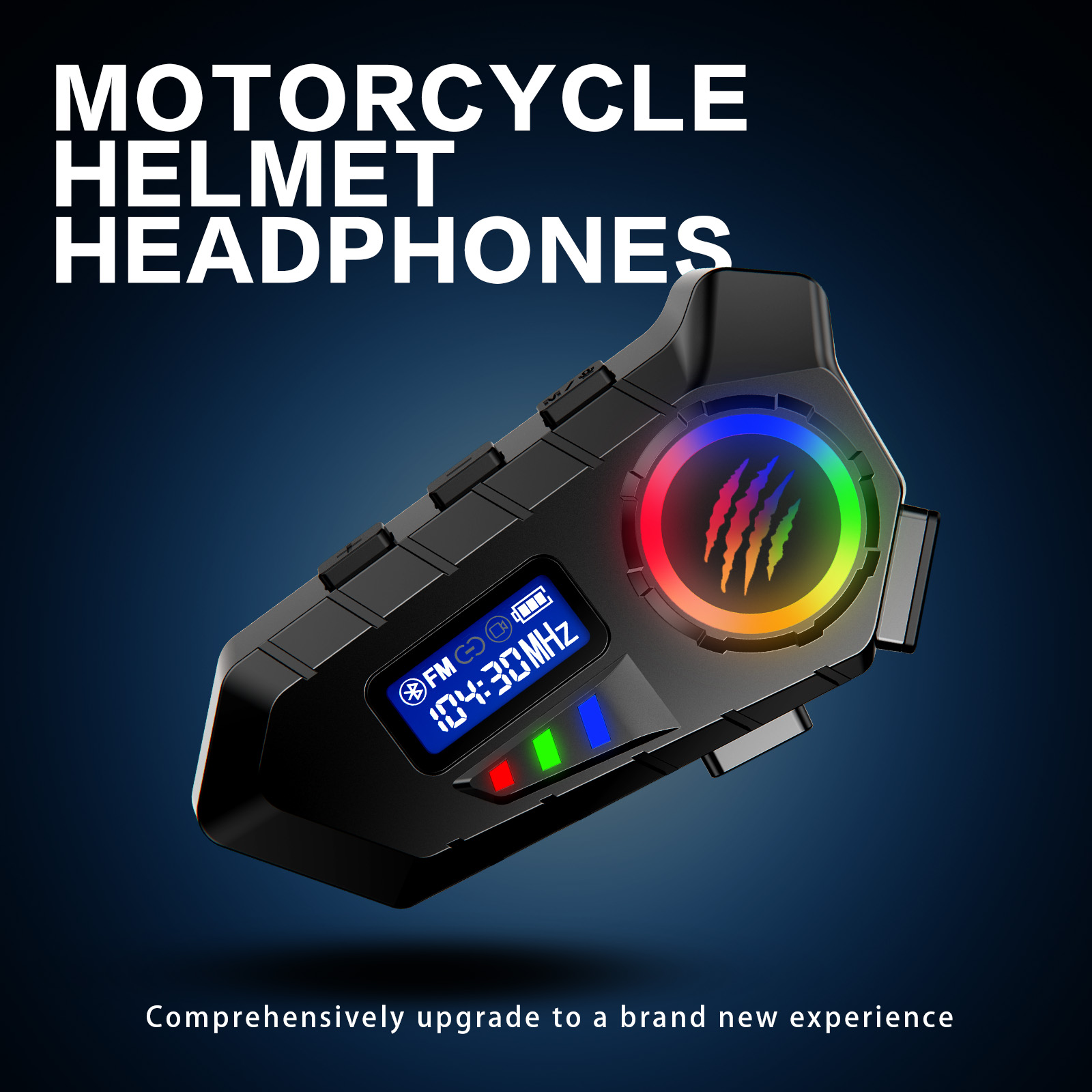 Full Face Motorcycle Helmet With Bluetooth - Y30 오토바이 헬멧 헤드셋 LCD 디스플레이