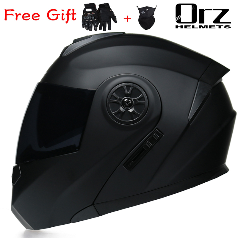 Dual Visor Motorcycle Racing Helmet - ORZ-161 최신 DOT 인증 안전 모듈식