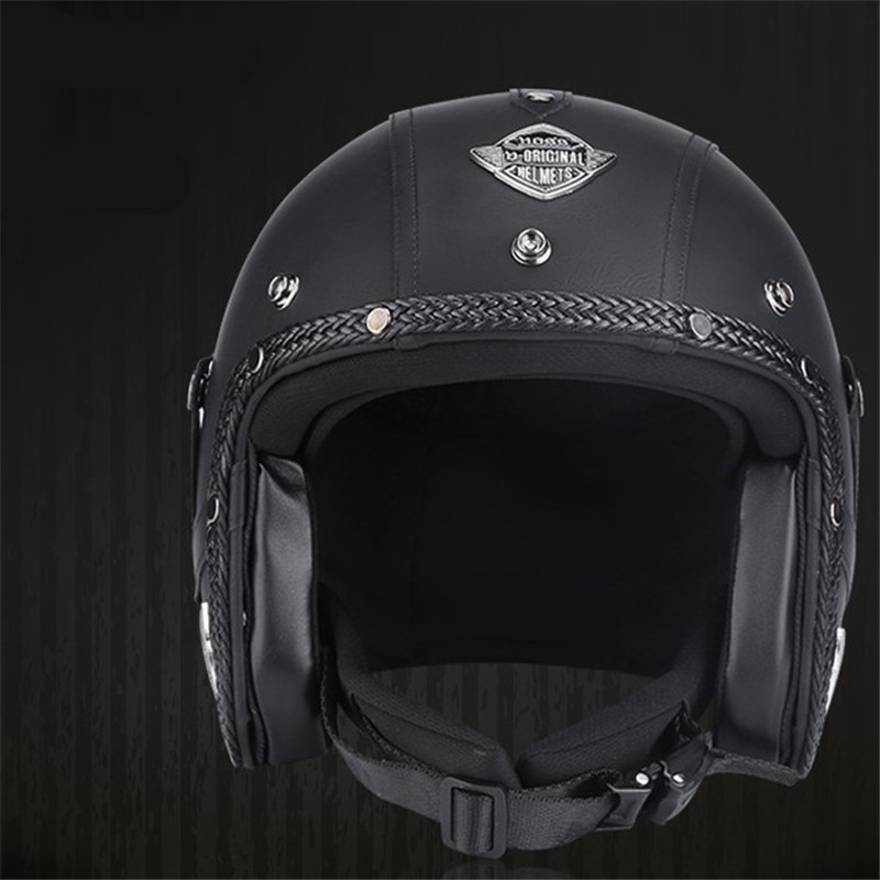 Vintage Open Face Retro Helmet - 남녀공용 오픈 페이스 3/4 헬멧, 맞춤형