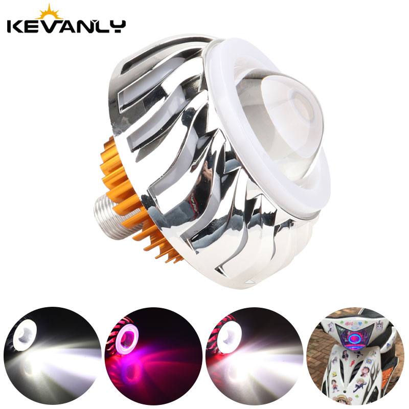 Universal Motorcycle Led Headlight Projector - 자동차 오토바이 듀얼 LED 헤드라이트, 천사