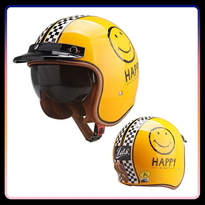 남녀 공용 오픈 페이스 오토바이 헬멧 DOT 승인 제트 - Vintage Open Face Retro Helmet 리뷰 및 가격