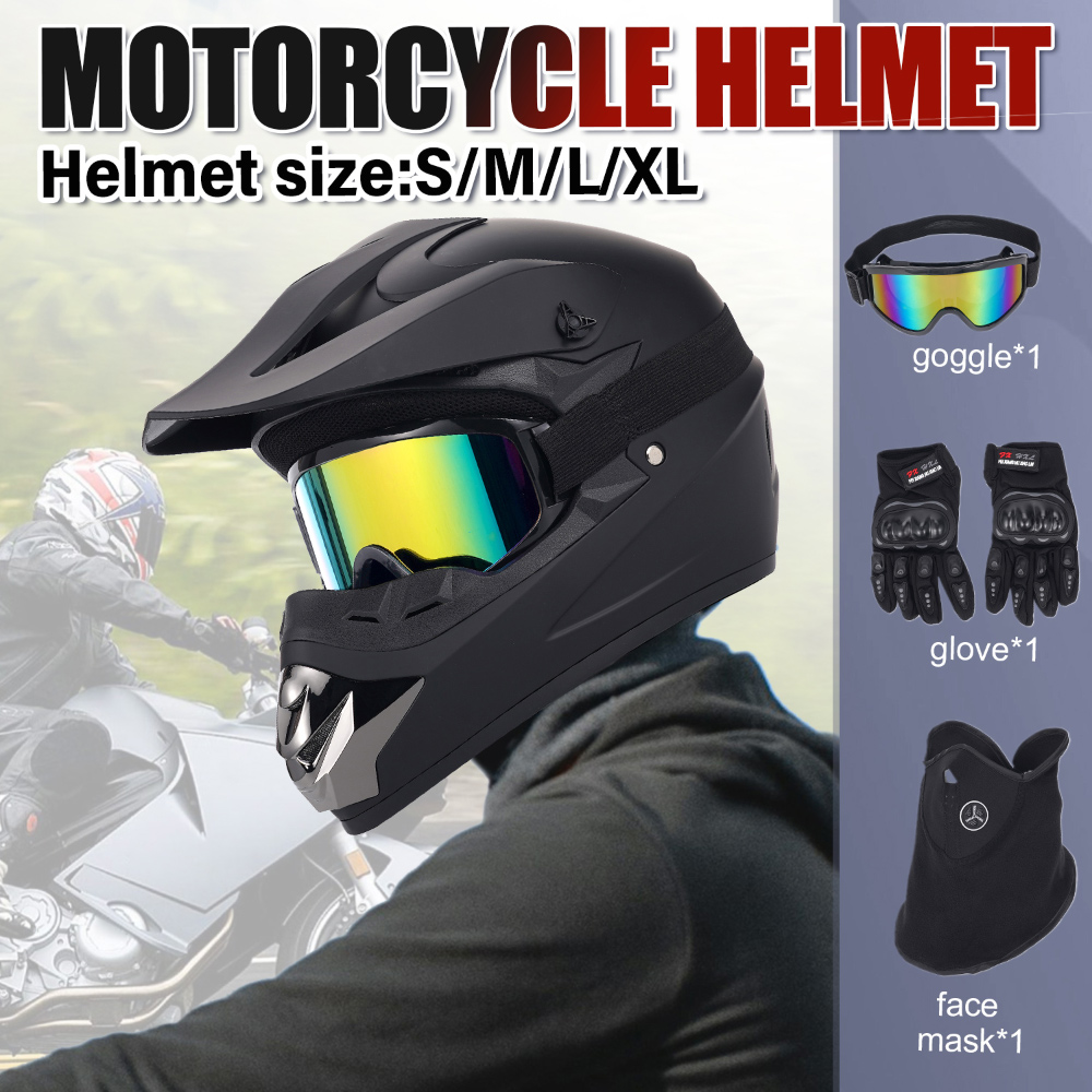 오프로드 오토바이 헬멧 4종 세트 성인용 DOT 인증  - Off Road Motocross Helmet Goggles Set 리뷰 및 가격