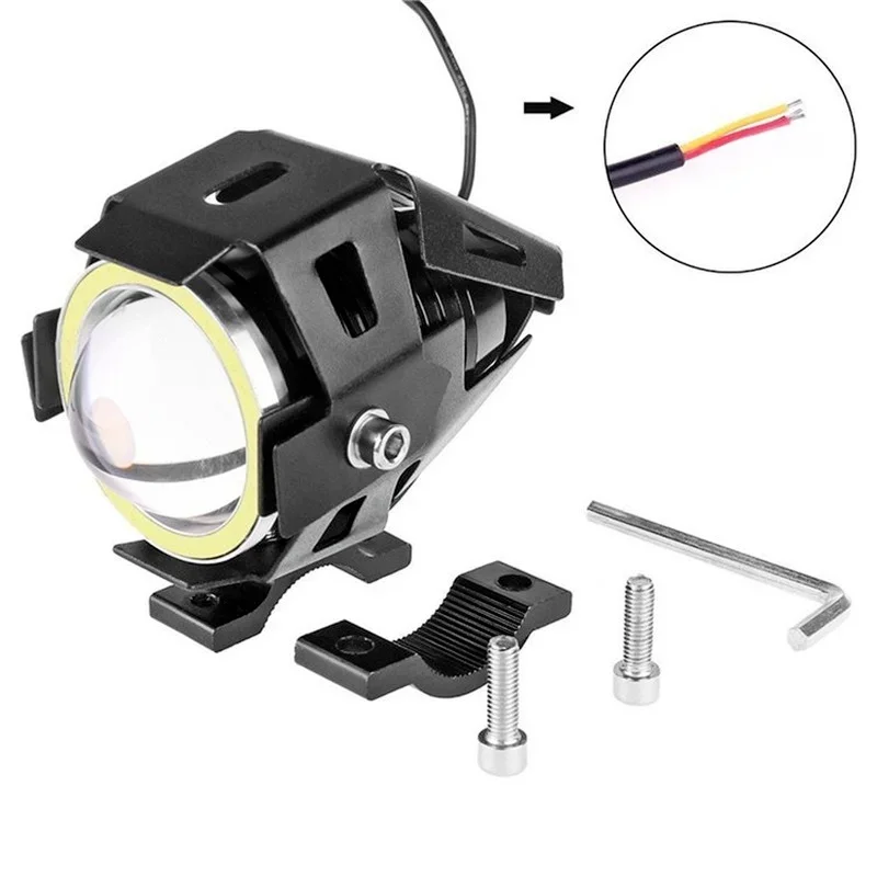 U7 LED 보조 밝은 오토바이 천사 눈 헤드 라이트  - Universal Motorcycle Led Headlight Projector 리뷰 및 가격