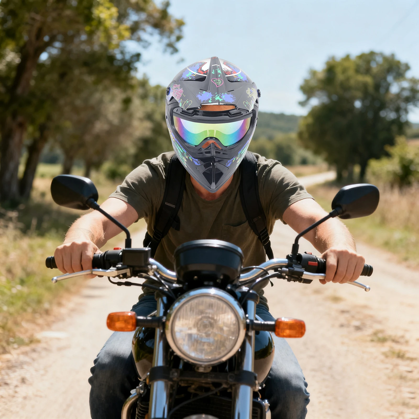 모토크로스 헬멧 키트, 오토바이 풀페이스 헬멧 세트 M - Off Road Motocross Helmet Goggles Set 리뷰 및 가격