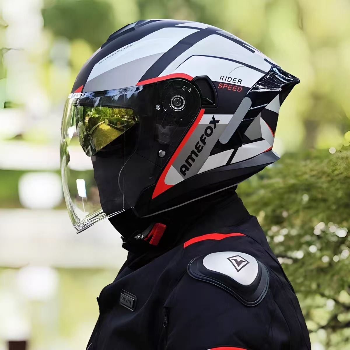 이중 바이저 오픈 페이스 헬멧 3/4 제트 스타일 오토 - Motorcycle Helmet Inner Sun Visor Lens 리뷰 및 가격